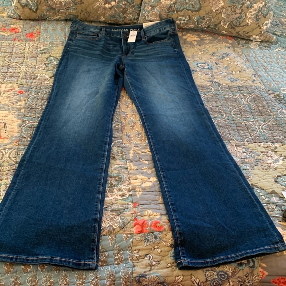 American Eagle Jeans Womens 14 Long Favorite Boyfriend Stretch low rise 32W